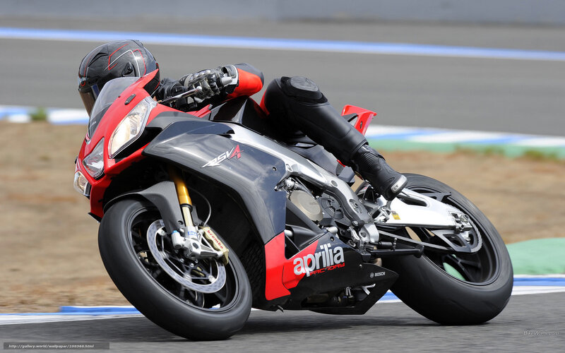 Rider on Sport Motorcycle — Red, Dynamic