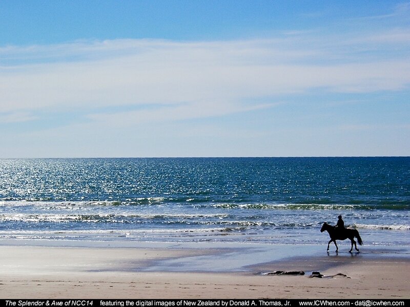 Rider on the beach at NCC14