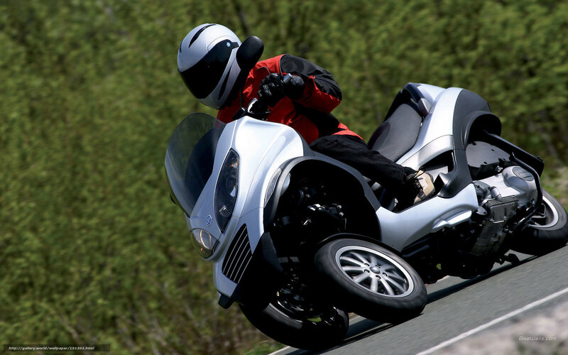 rider on three-wheeled motorcycle