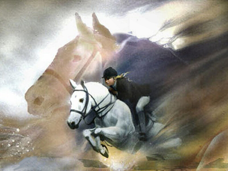 Rider on White Horse — Dramatic