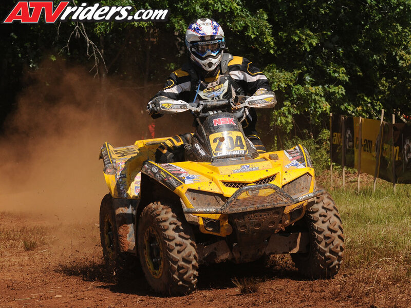 Rider on Yellow ATV — Action