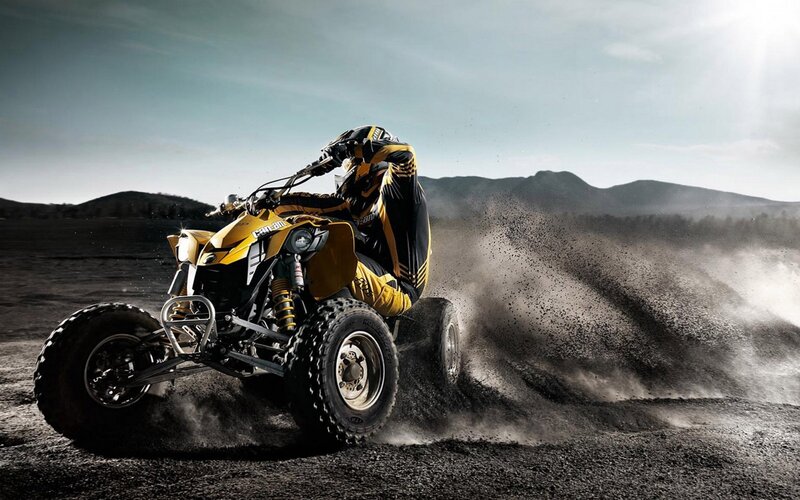 Rider on Yellow ATV