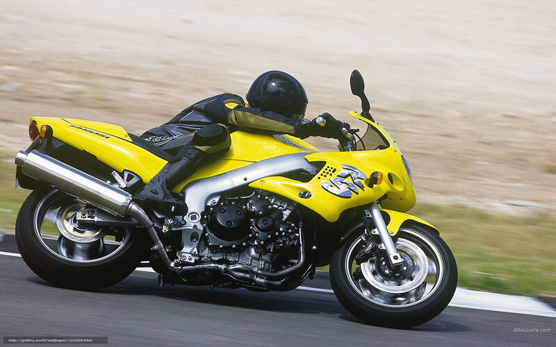 Rider on Yellow Motorcycle — Dynamic, Photograph