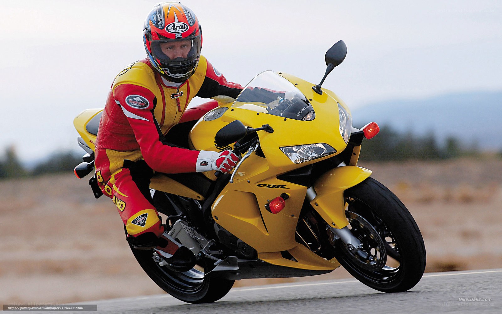 rider on yellow sportbike