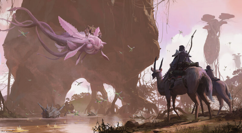 Riders on Alien Creatures