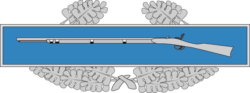 rifle in display case