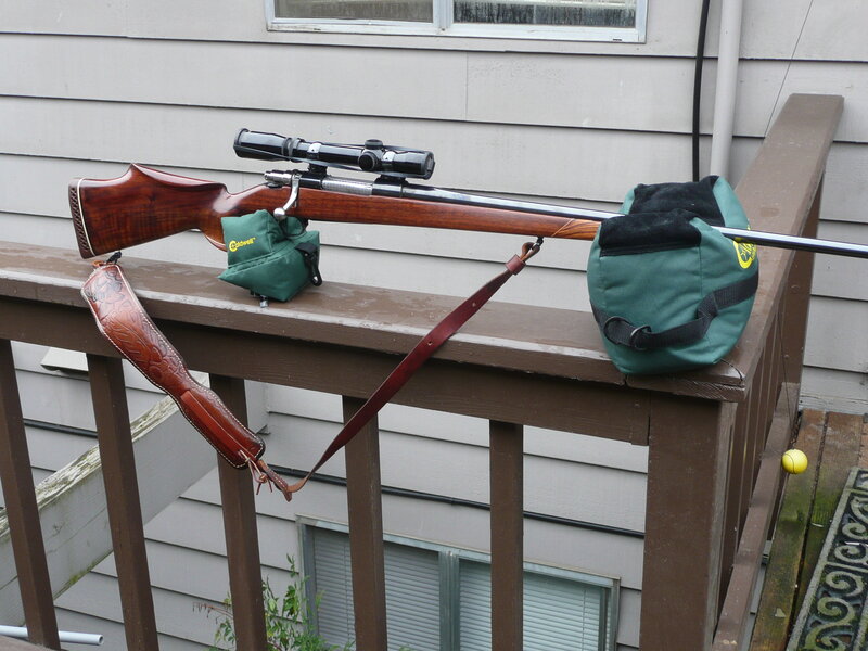 rifle on a deck