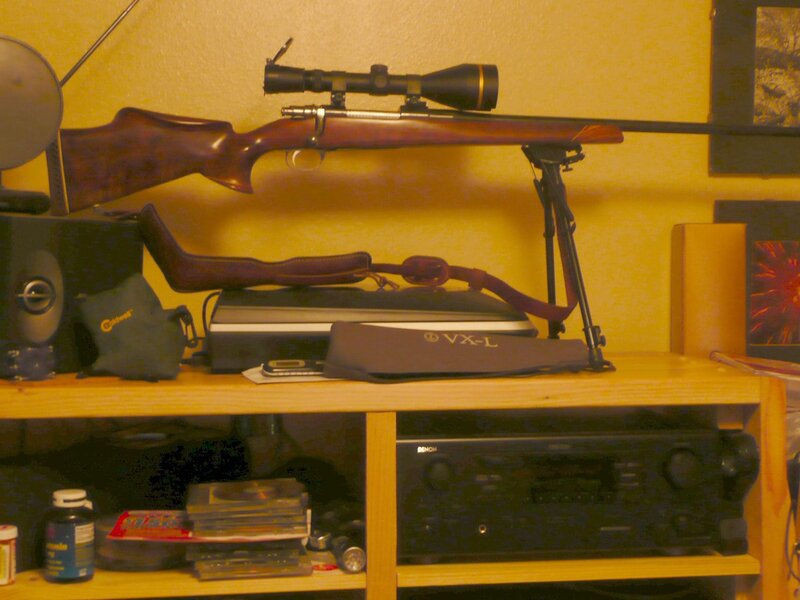Rifle on a shelf