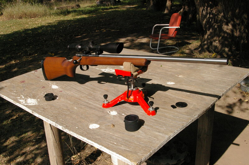 Rifle on a shooting rest