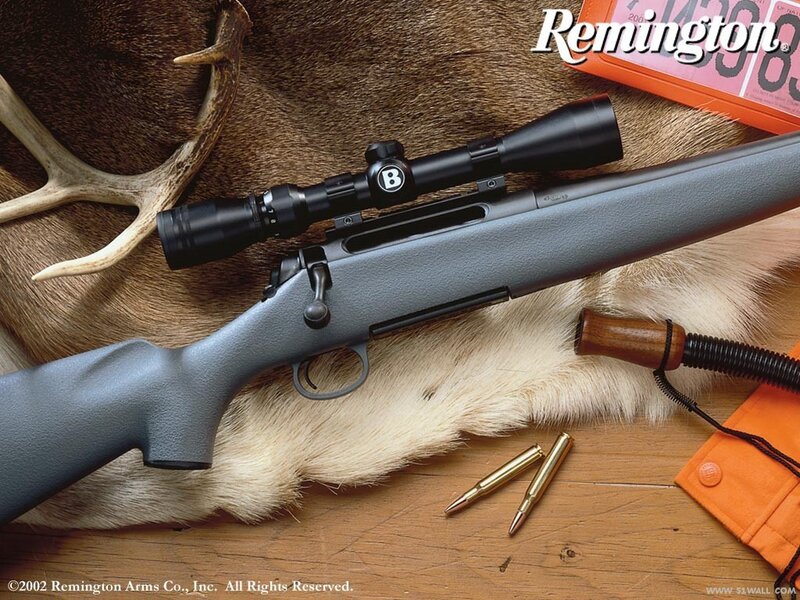 Rifle on Deer Hide