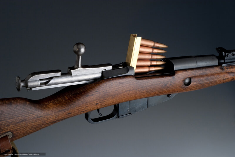 Rifle with Ammunition — Brown, Dramatic