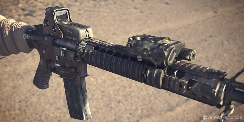 Rifle with Optic and Laser