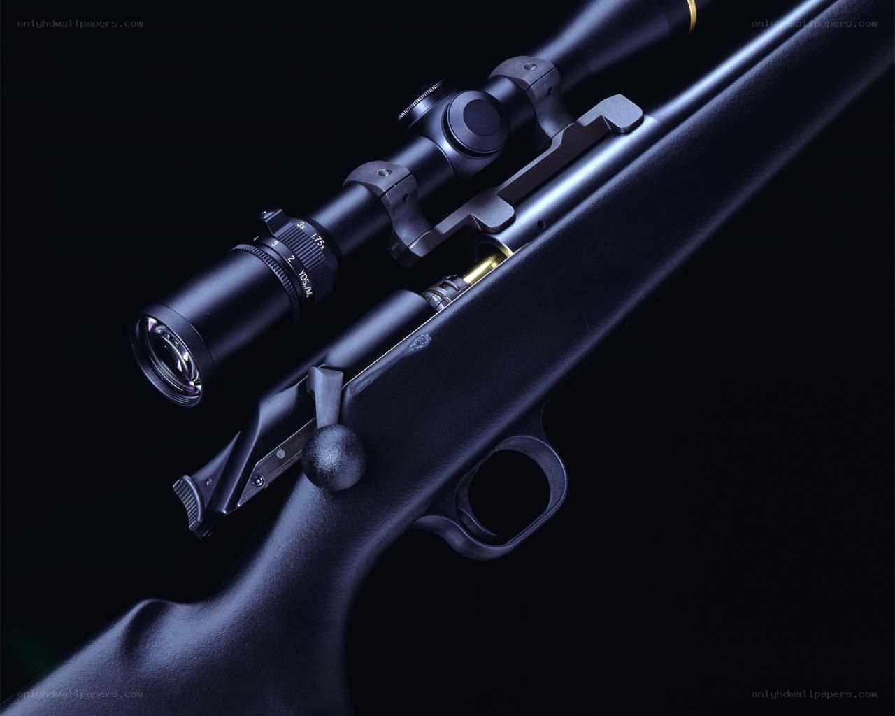 rifle with scope