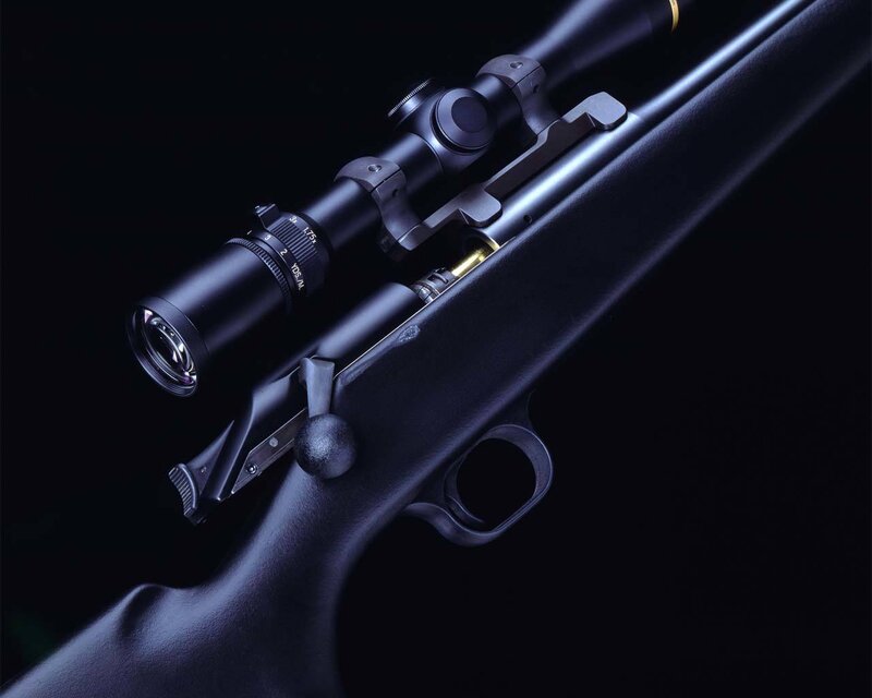 Rifle with Scope — Black, Dramatic, Photograph