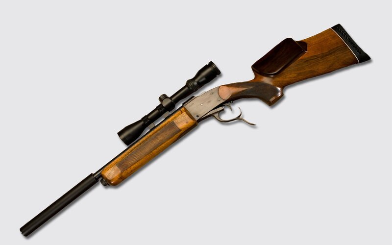 Rifle with Scope — Brown, Neutral, Photograph, Stock