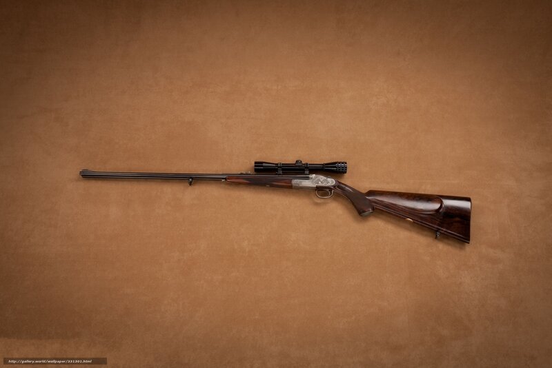 Rifle with Scope — Brown, Neutral, Photograph