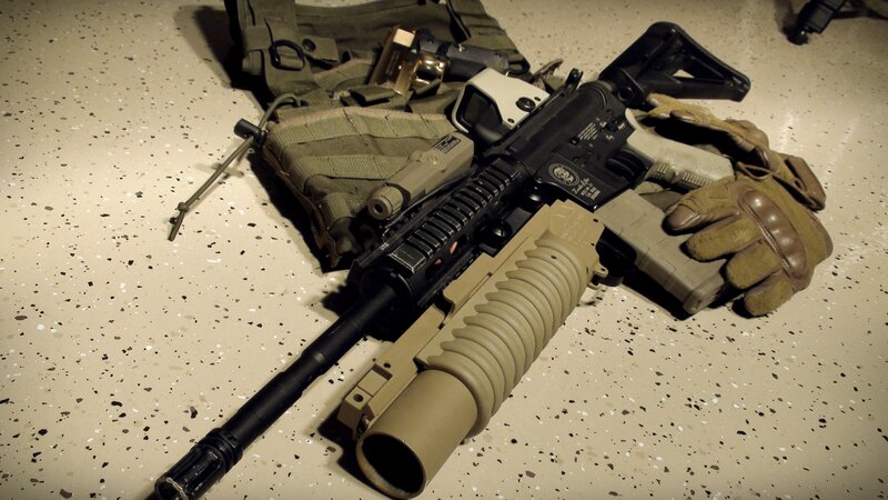 Rifle with Tactical Gear