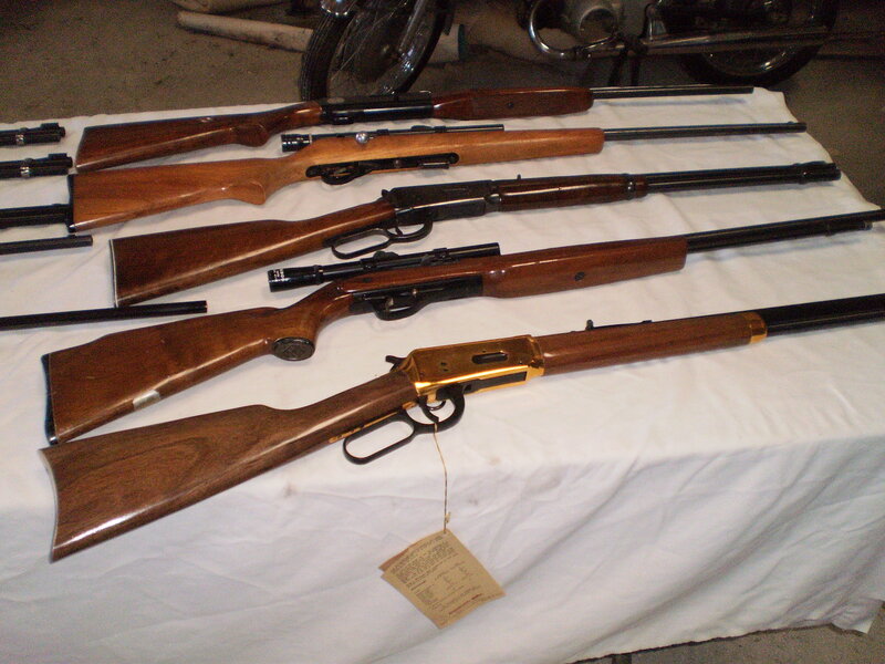 Rifles on a Table