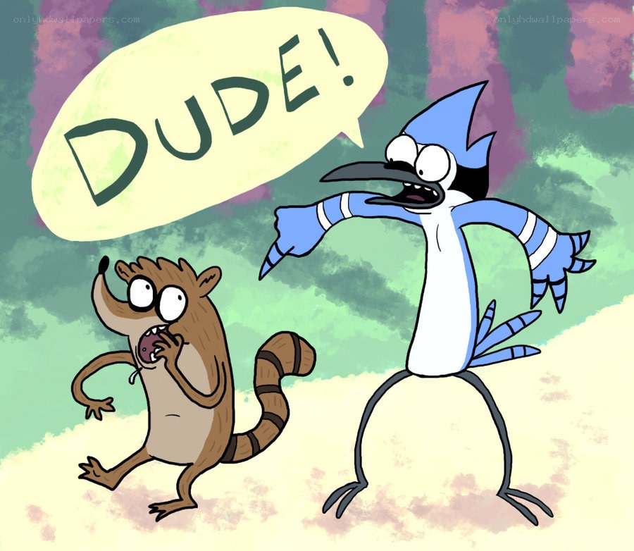 Rigby and Mordecai in panic