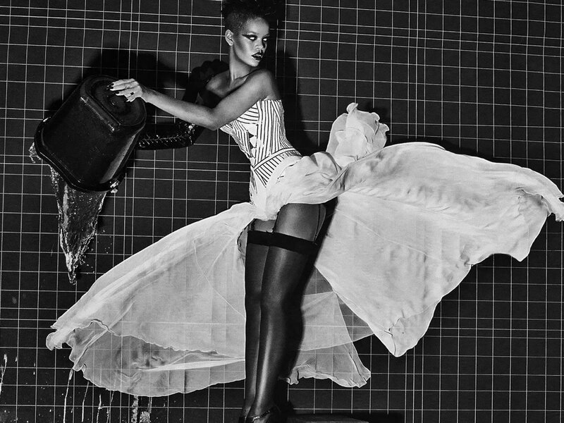 Rihanna in a dramatic photoshoot