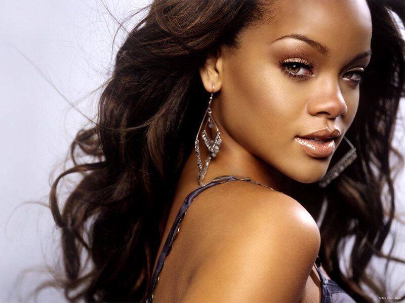 Rihanna in a glamorous portrait