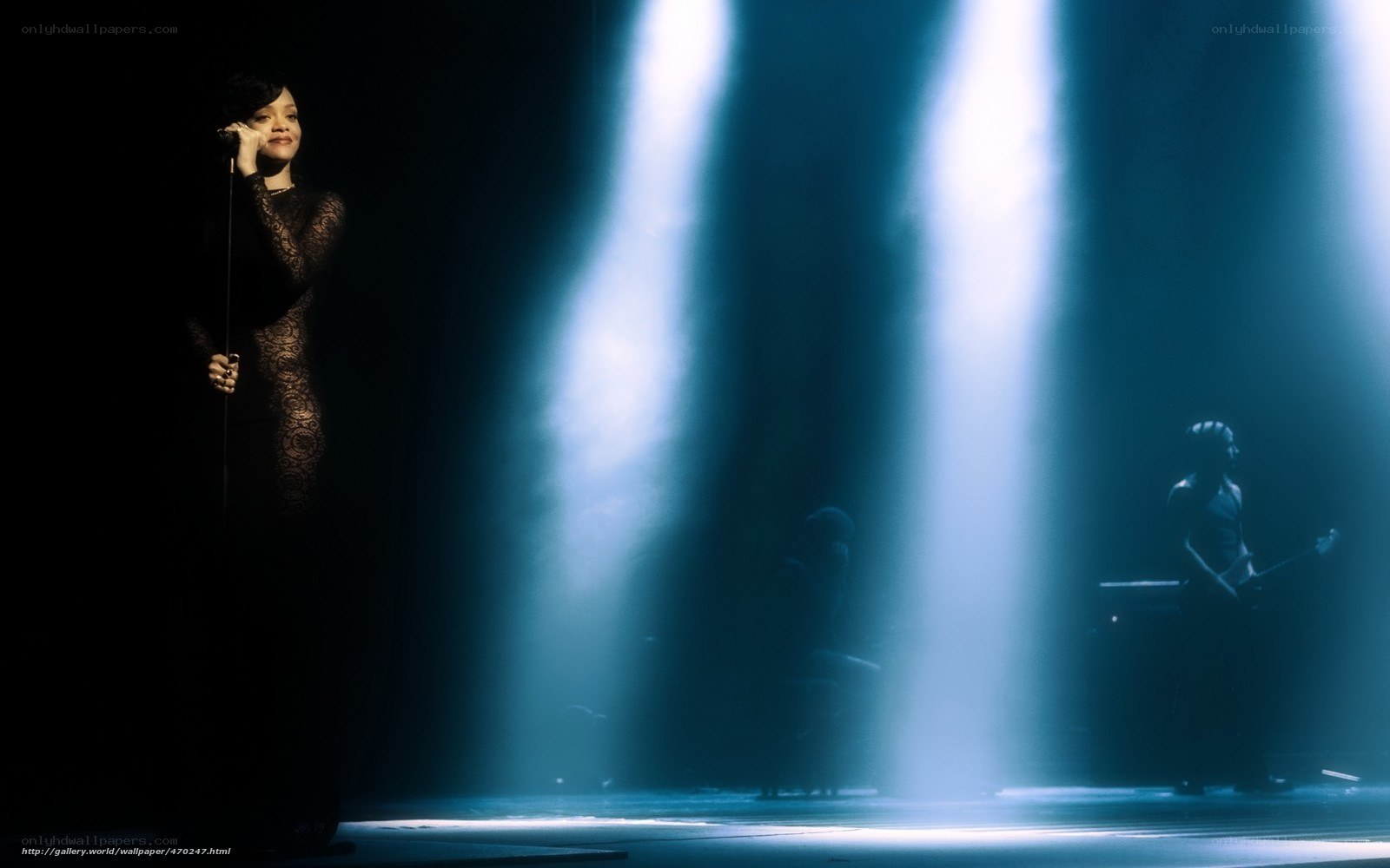 Rihanna performing on stage