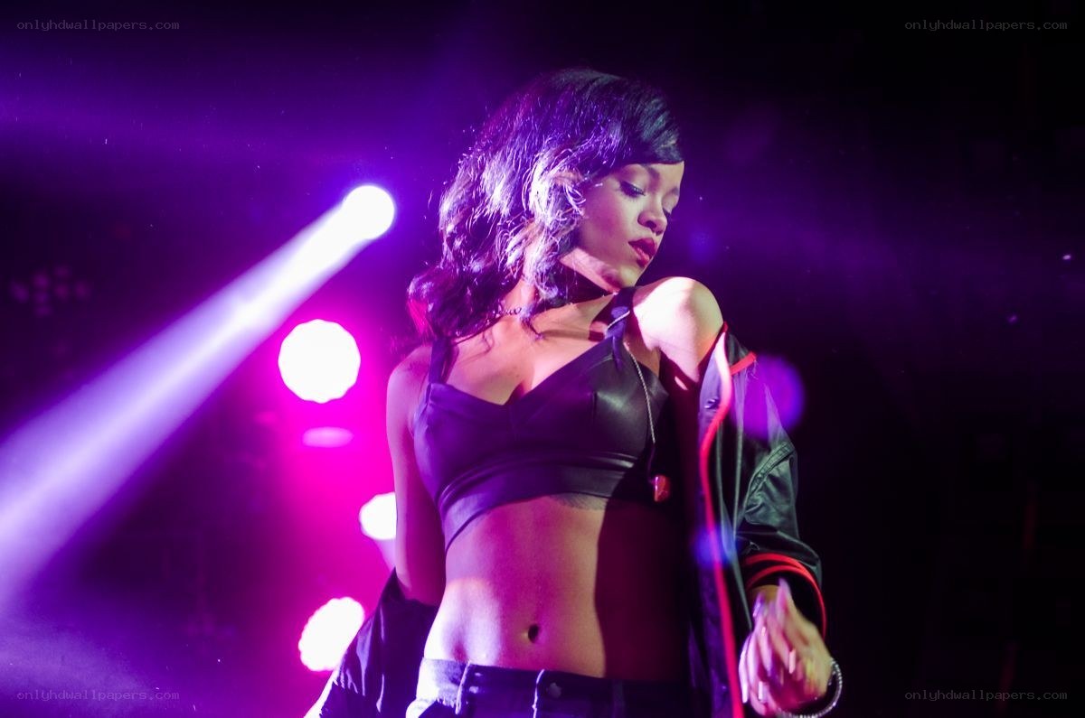 Rihanna performing on stage