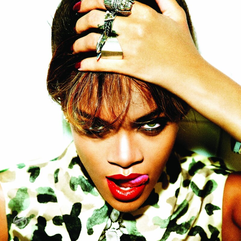 Rihanna with bold makeup