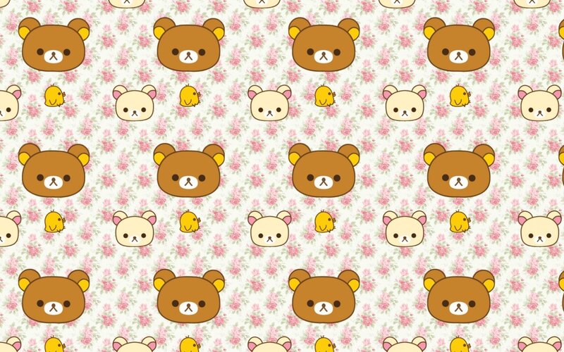 Rilakkuma Bear Pattern — Brown