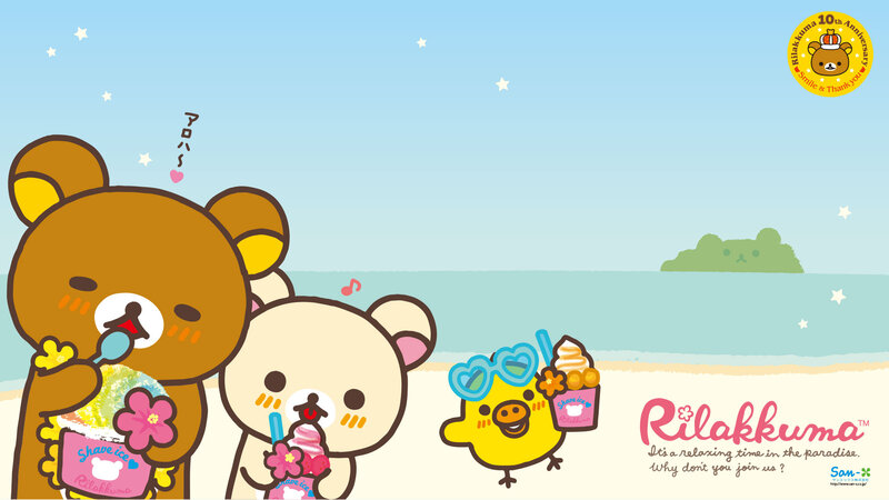 Rilakkuma Characters at Beach