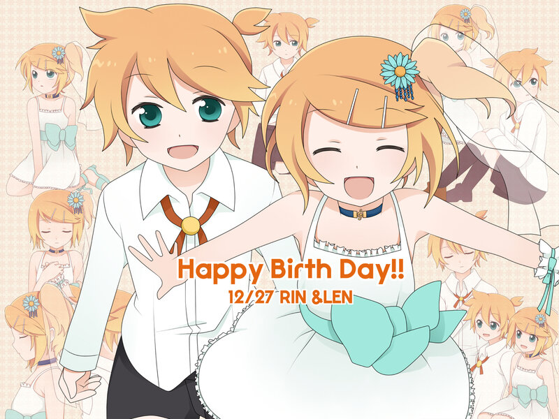 Rin and Len birthday art