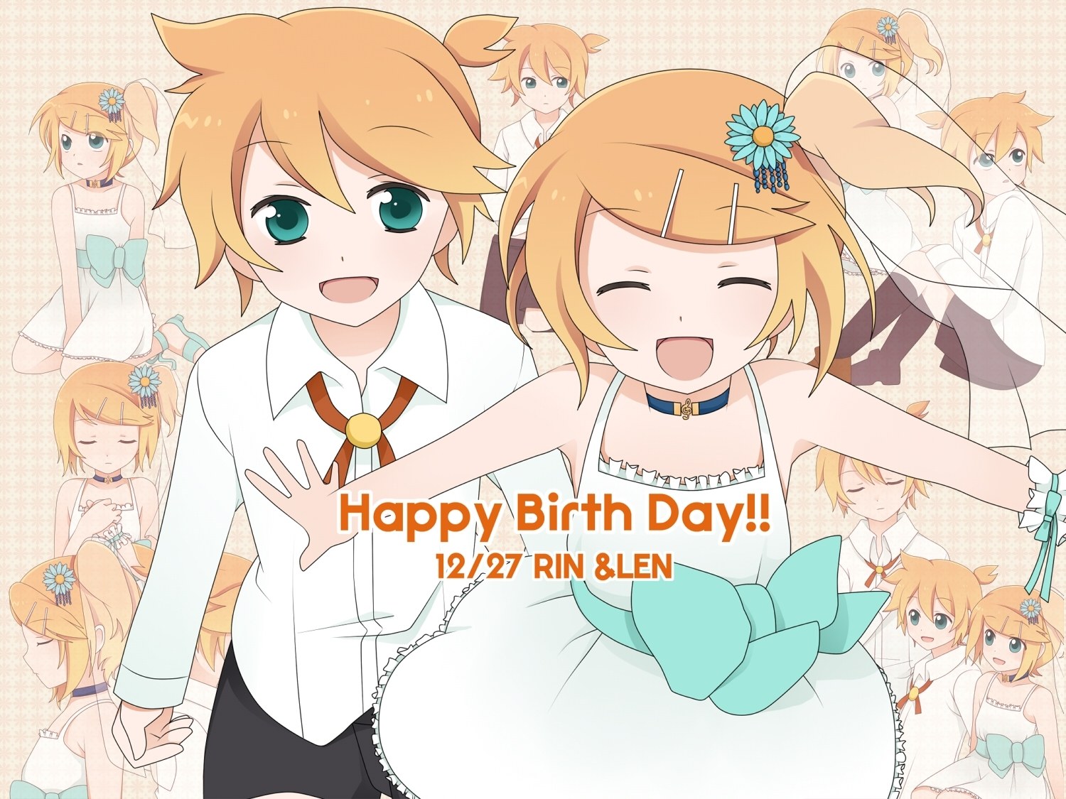 Rin and Len birthday art