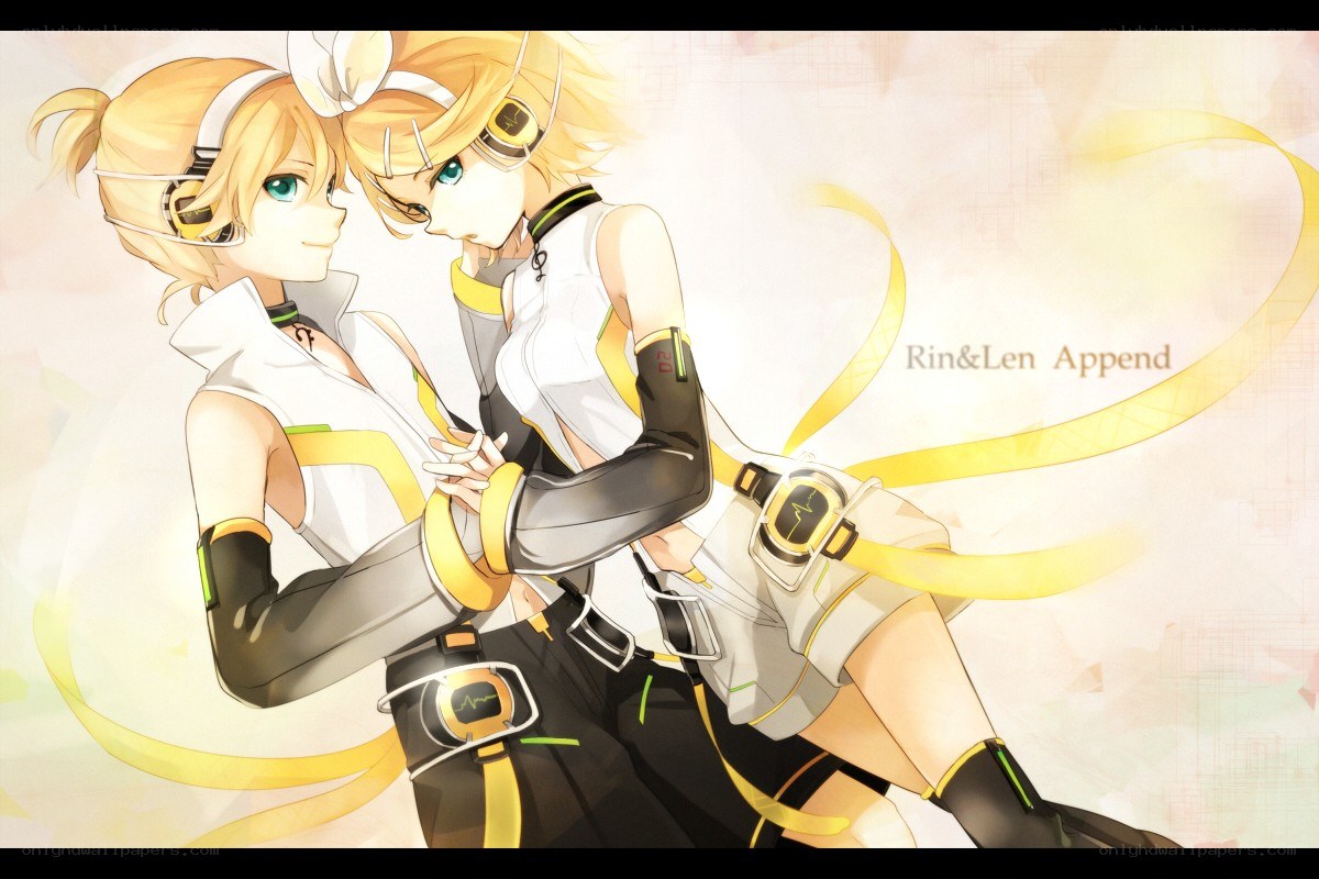Rin and Len in a dance pose