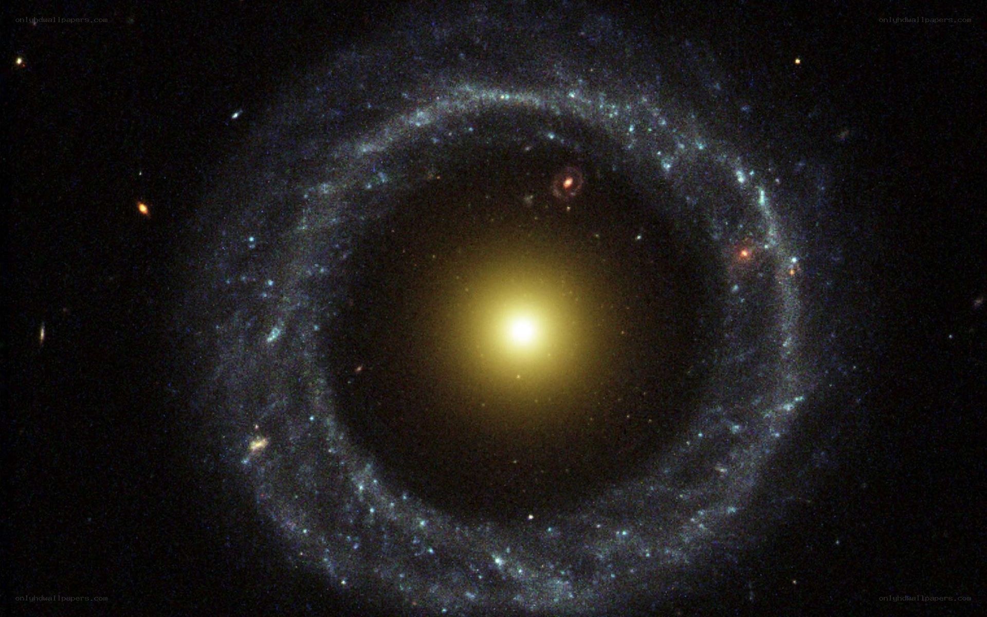 Ring galaxy in deep space