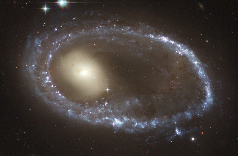 Ring galaxy in deep space