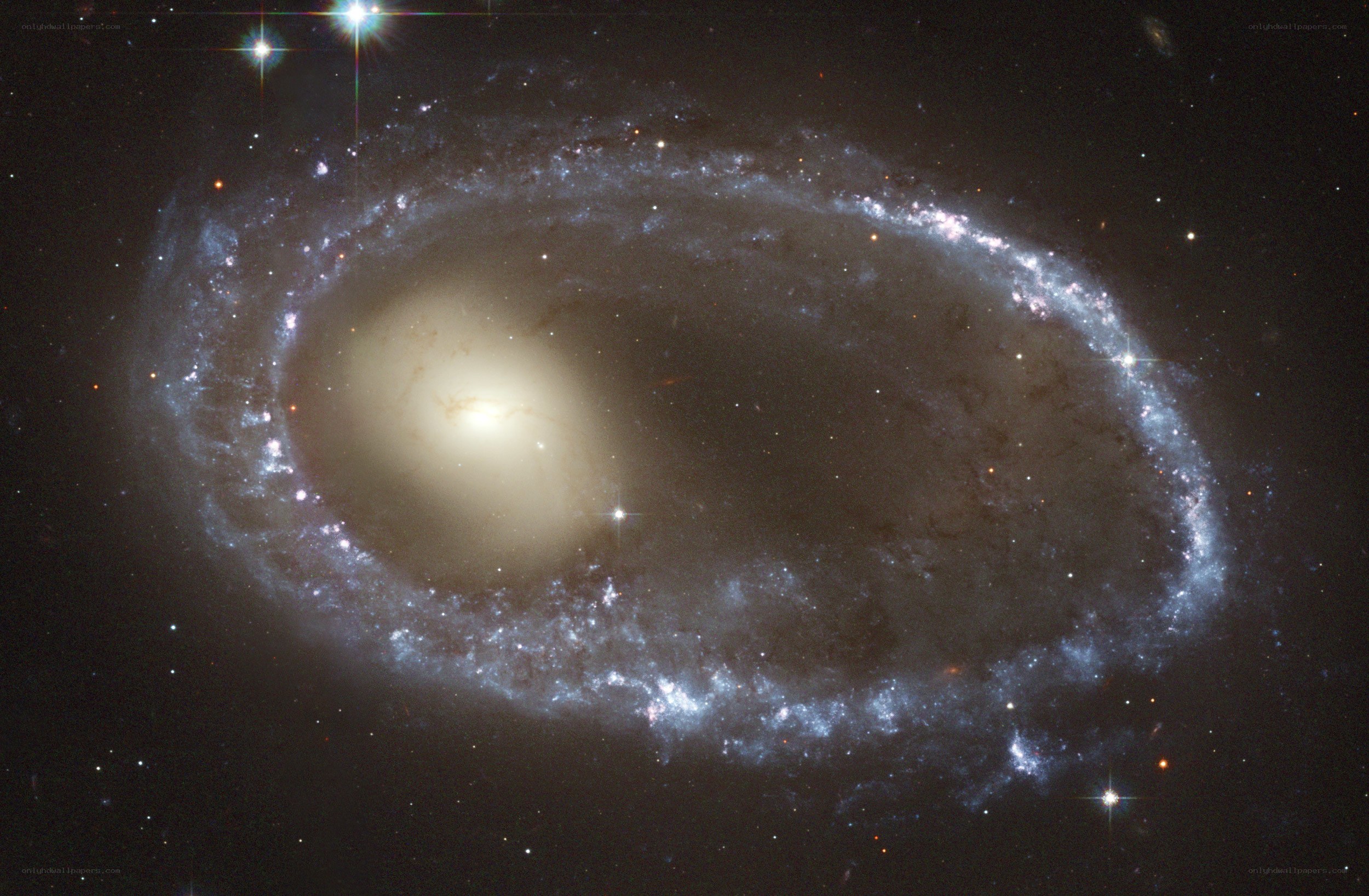 Ring galaxy in deep space