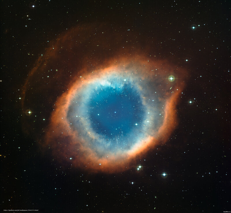Ring Nebula — Blue, Dramatic, Night, Photograph, Stars