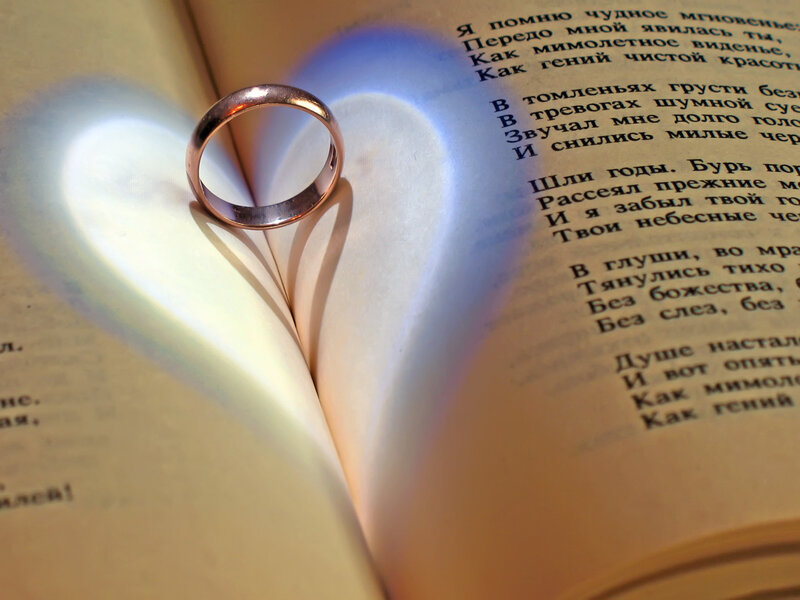 ring on open book