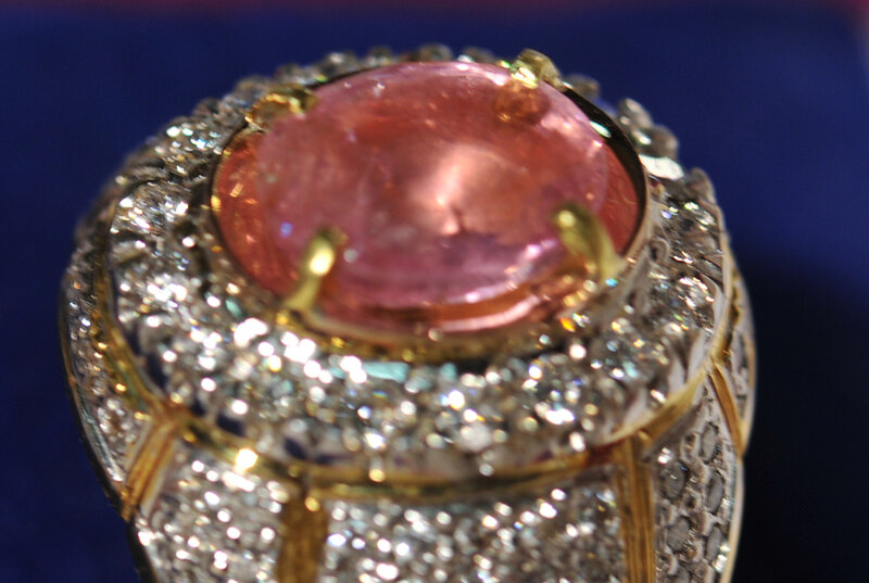 ring with pink gemstone