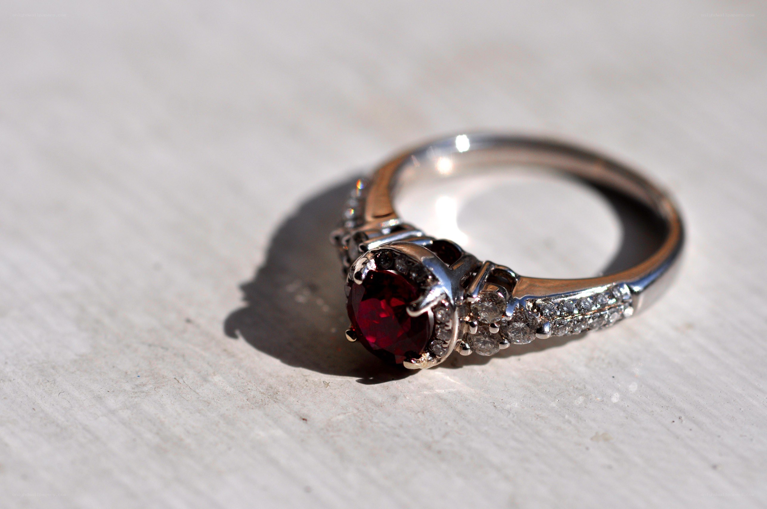 ring with red gemstone