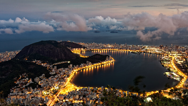 Rio De Janeiro at Dusk — Blue, Dramatic