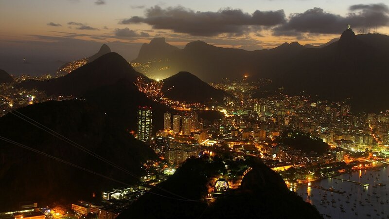 Rio De Janeiro Cityscape — Black