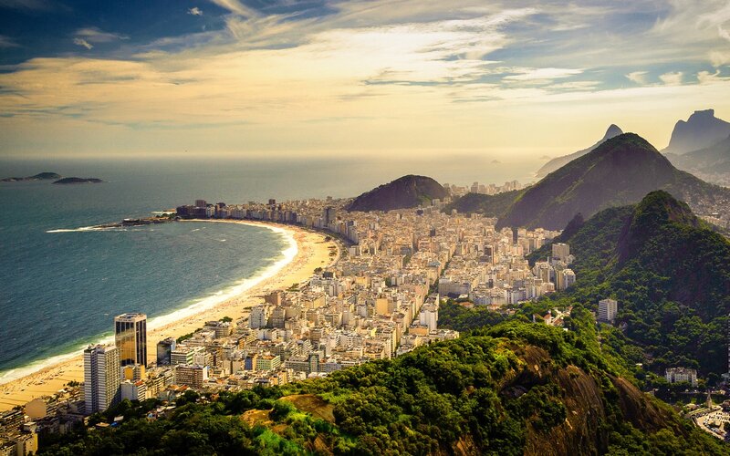 Rio De Janeiro Cityscape — Green, Dramatic