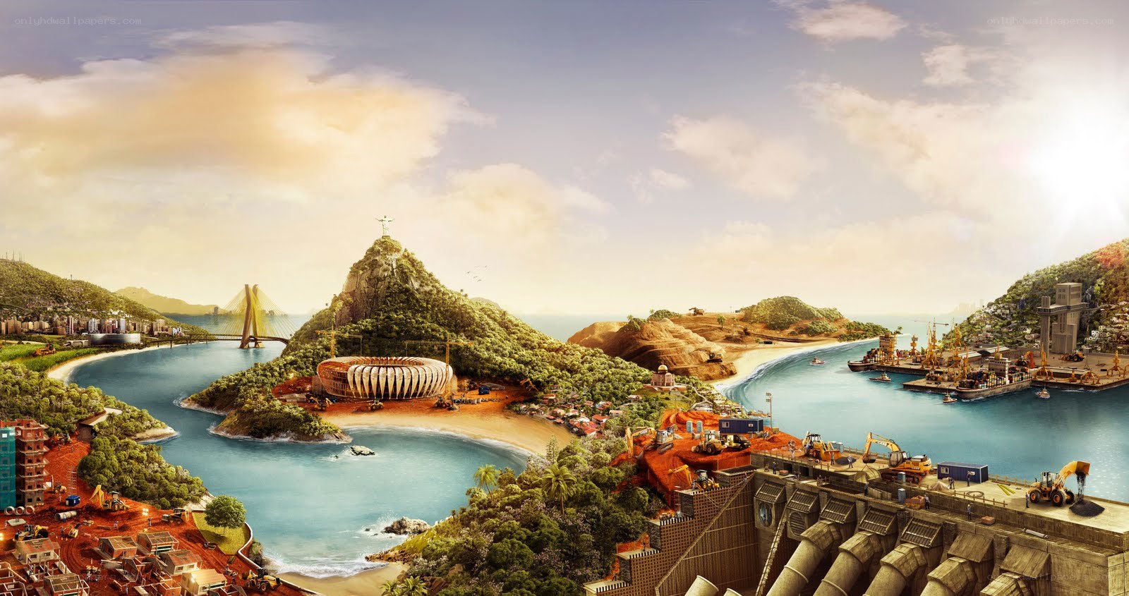 Rio de Janeiro construction scene