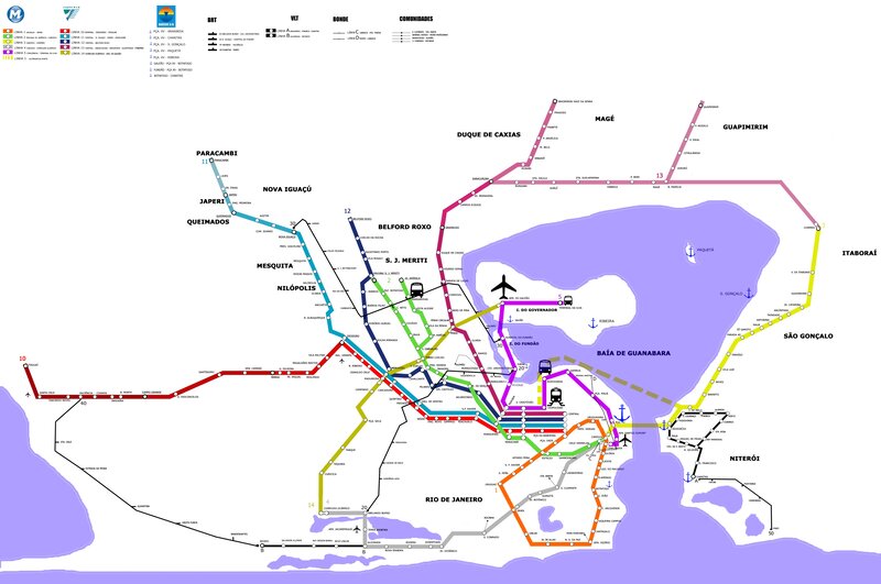 Rio de Janeiro metro map