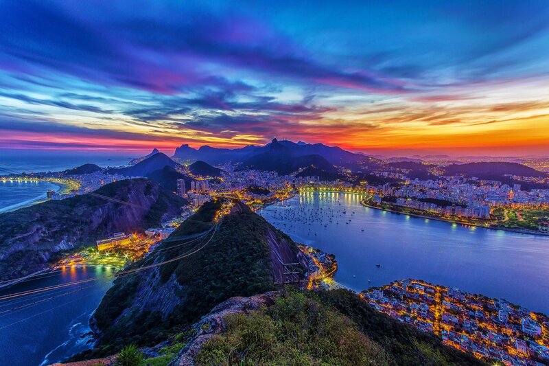 Rio De Janeiro Skyline — Blue