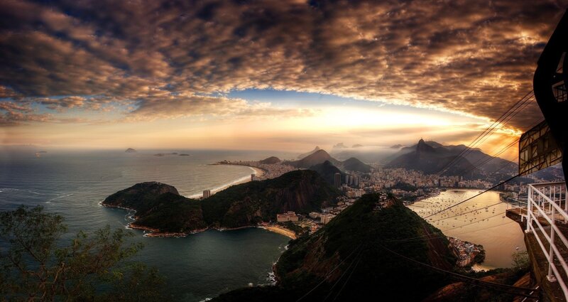 Rio De Janeiro Skyline — Orange, Dramatic, Sunset