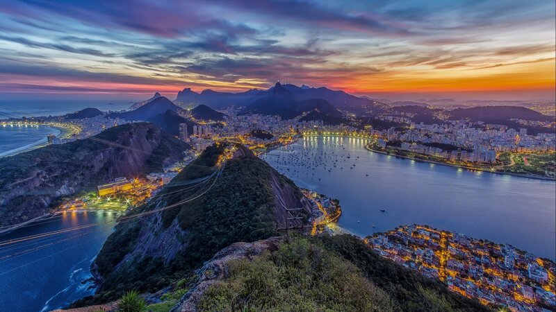 Rio De Janeiro Skyline — Orange
