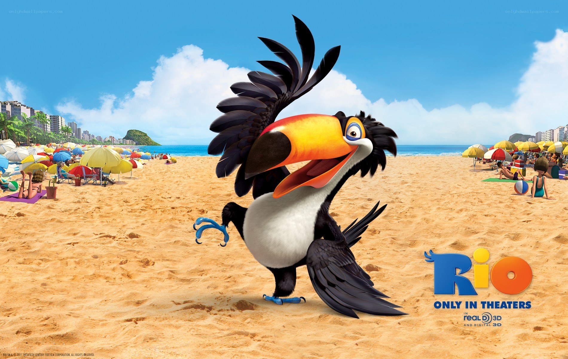 Rio movie beach scene
