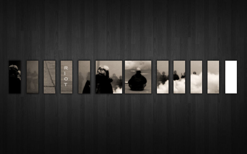 Riot photo series collage